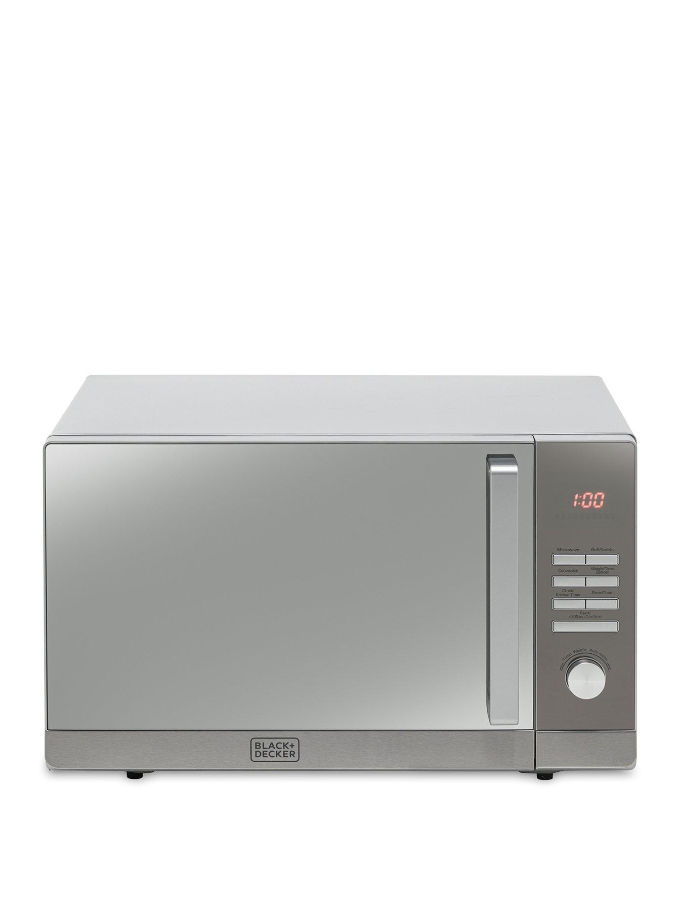 Image 1 of 6 of Black & Decker 30-Litre Combination Microwave with Grill and Convection Oven, Silver, BXMZ24038GB