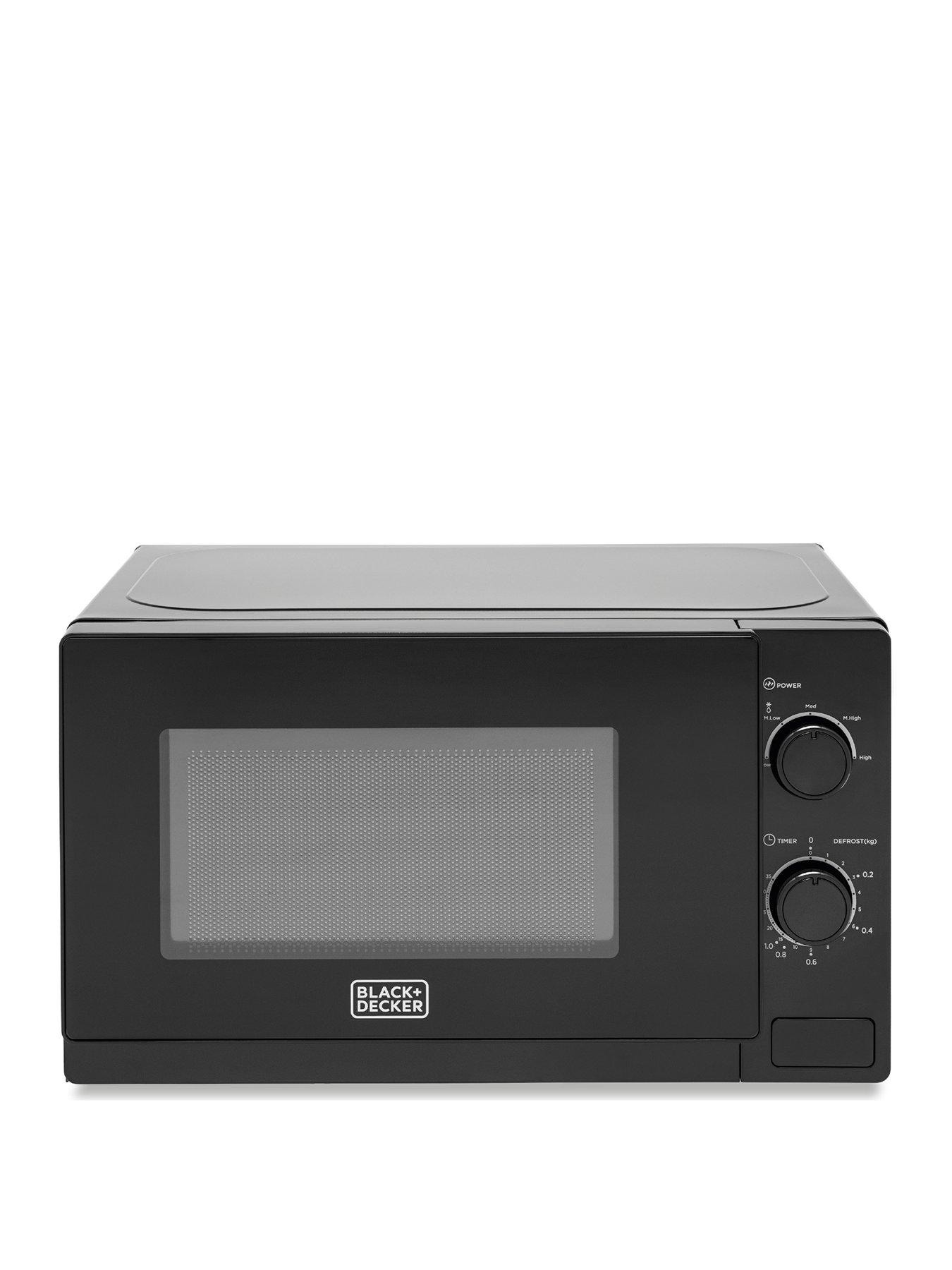 Black 20L 700W Manual Microwave