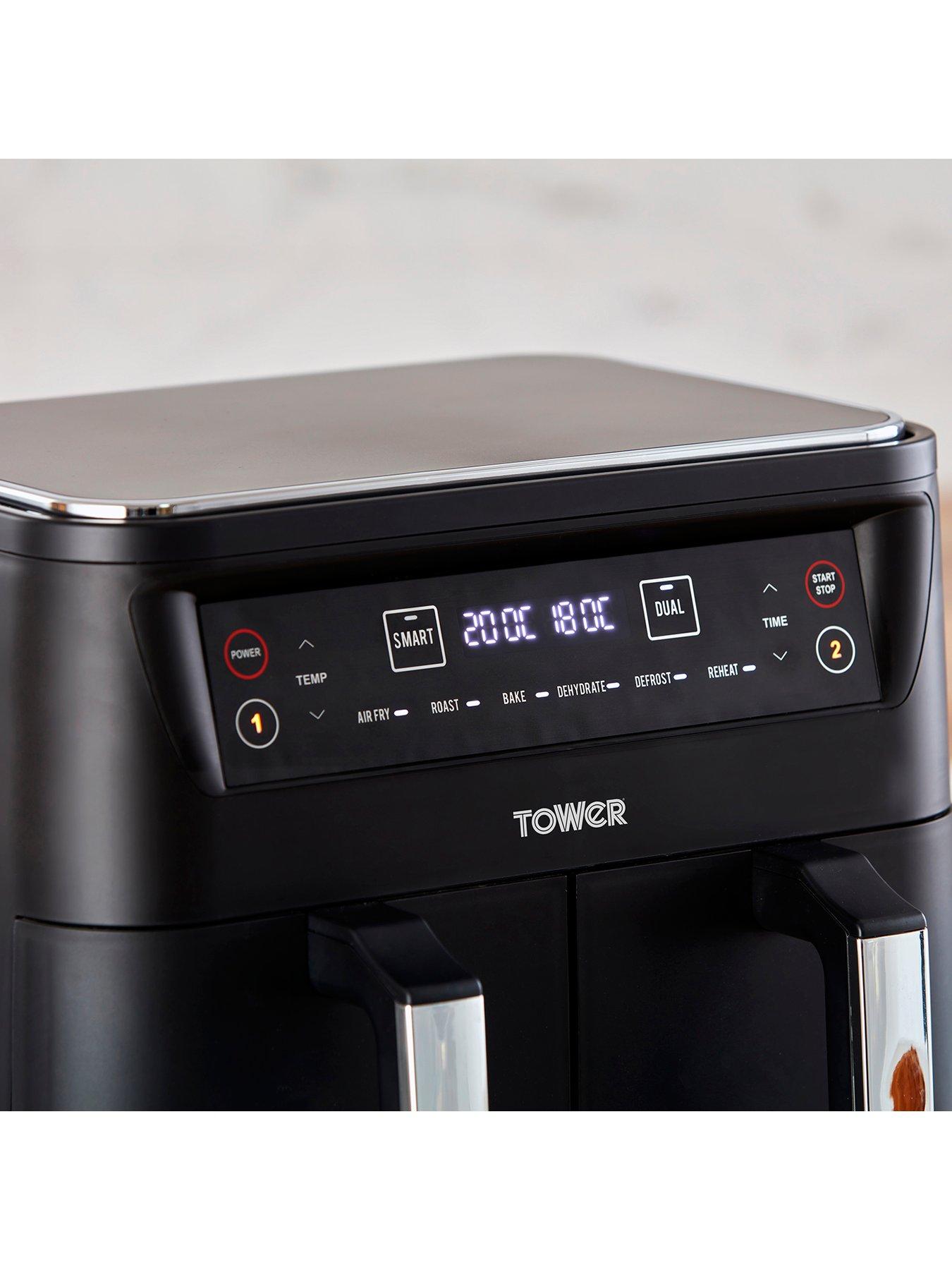 image of tower-vortx-dual-basket-air-fryer-8lnbsp-nbspblack