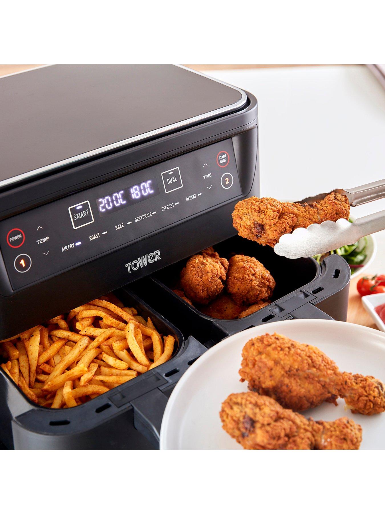  image of tower-vortx-dual-basket-air-fryer-8lnbsp-nbspblack