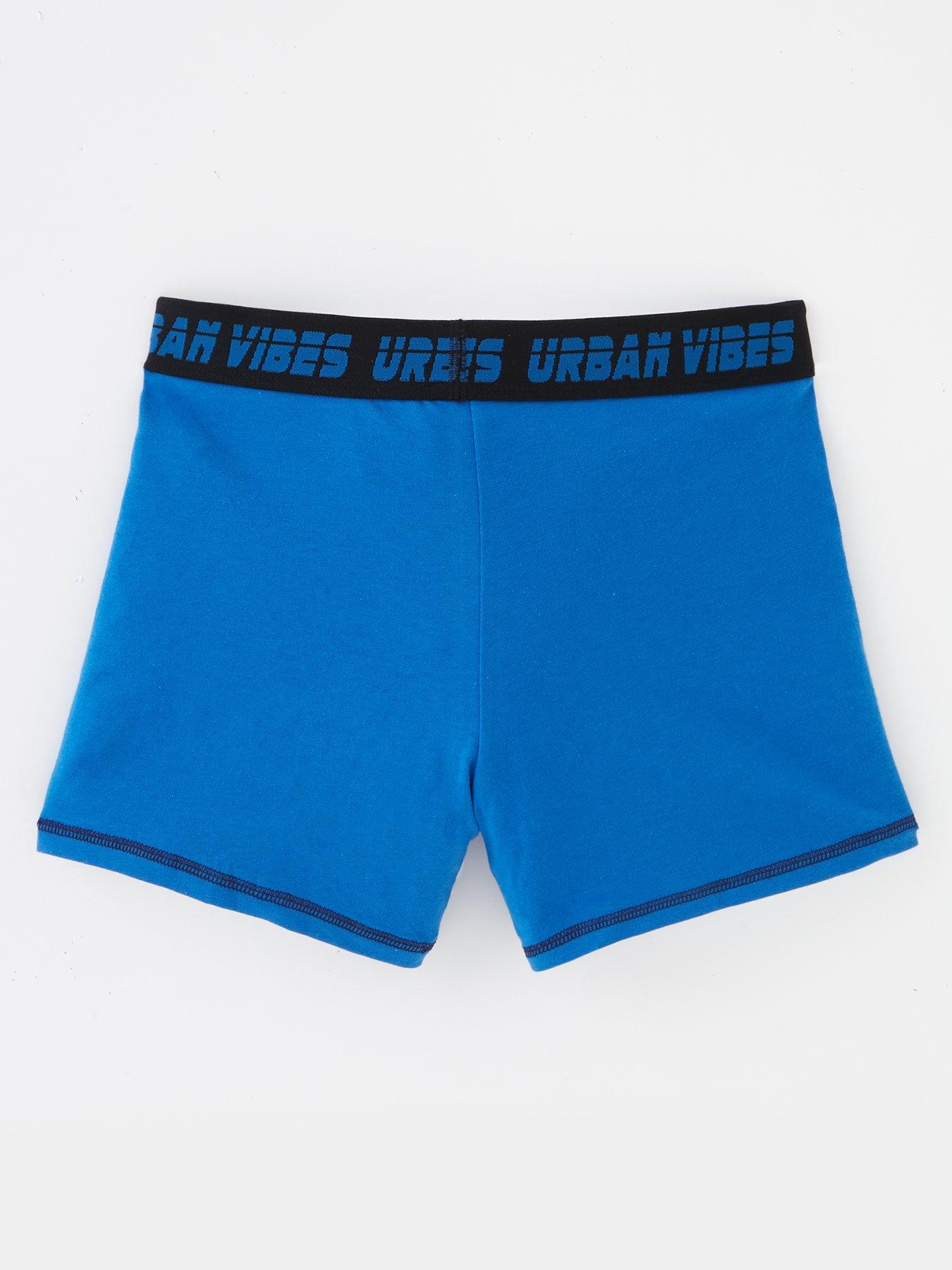 Image 3 of 5 of The Very Collection Boys 7 Pack Stretch Cotton Boxers - Blue