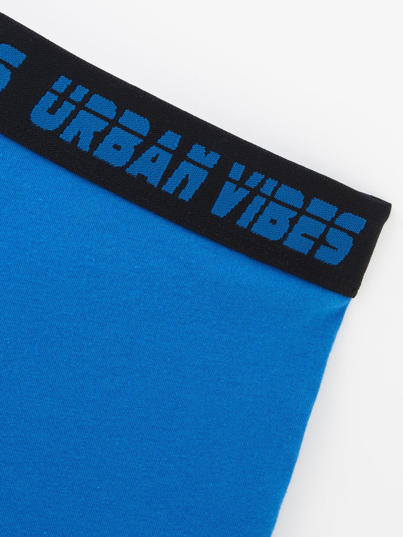 Image 4 of 5 of The Very Collection Boys 7 Pack Stretch Cotton Boxers - Blue