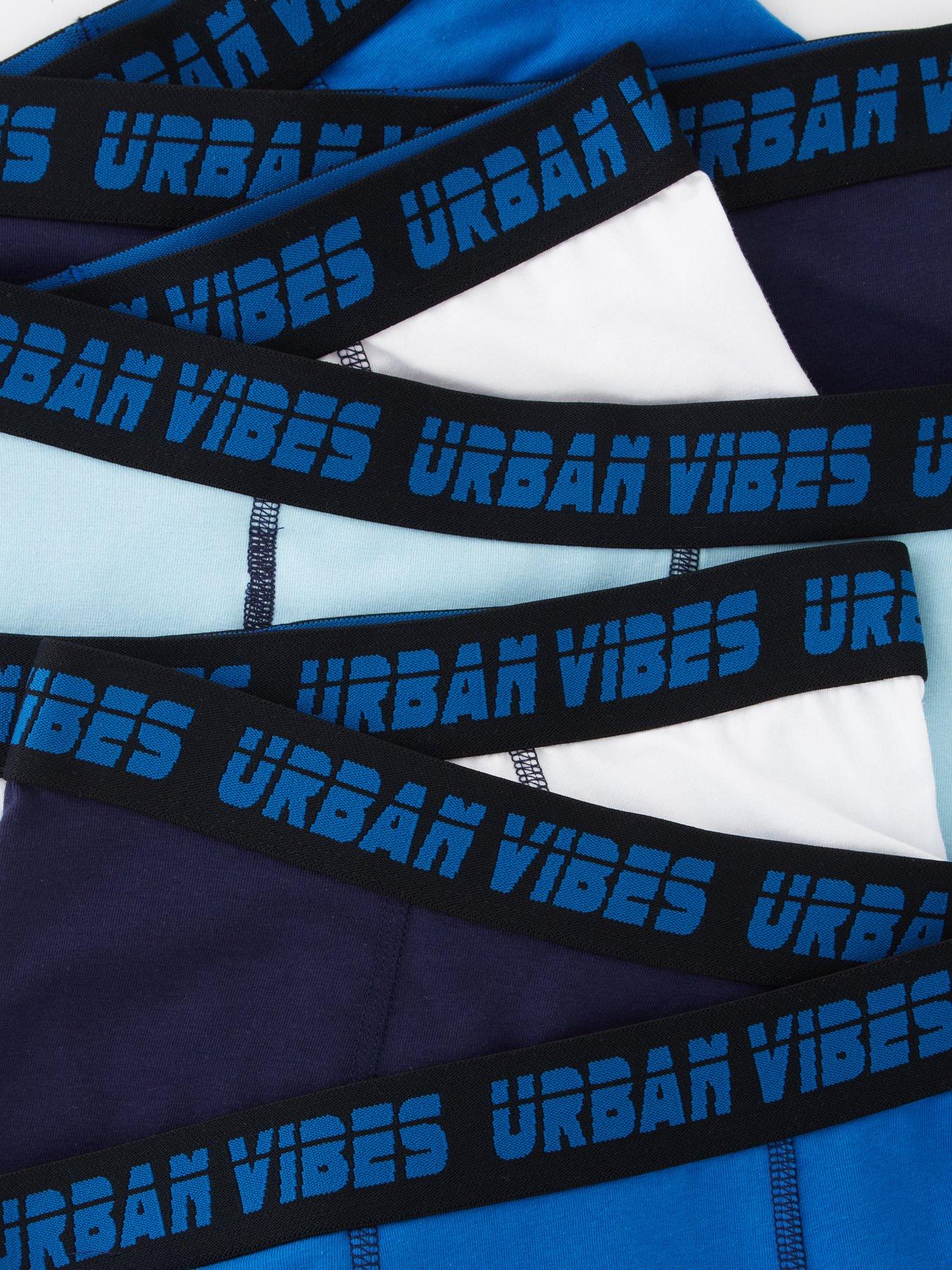 Image 5 of 5 of The Very Collection Boys 7 Pack Stretch Cotton Boxers - Blue