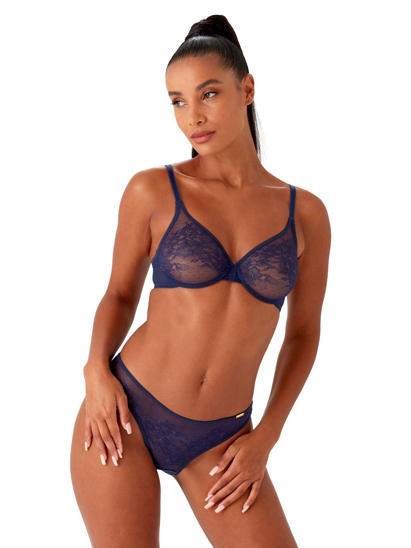 Underwired Lace Sheer Non Padded Bra 1052