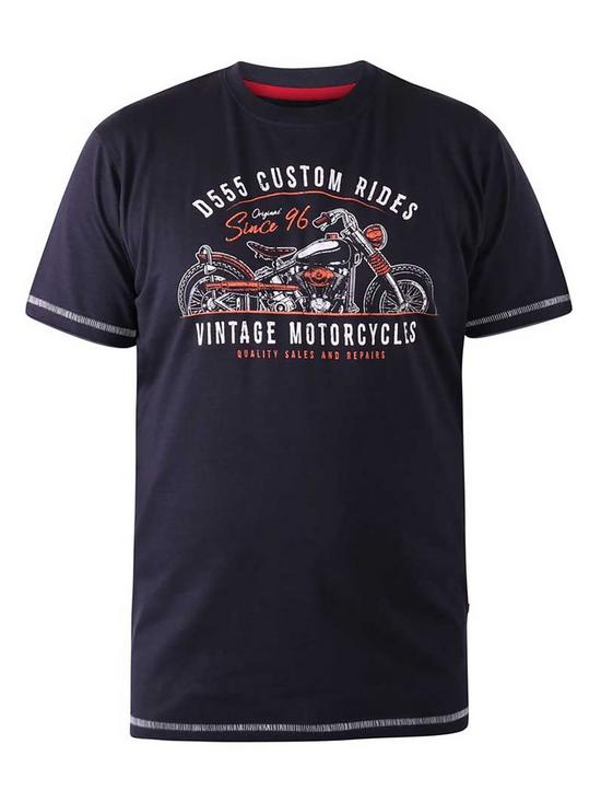 stillFront image of d555-cheshunt-motorcycle-print-t-shirt