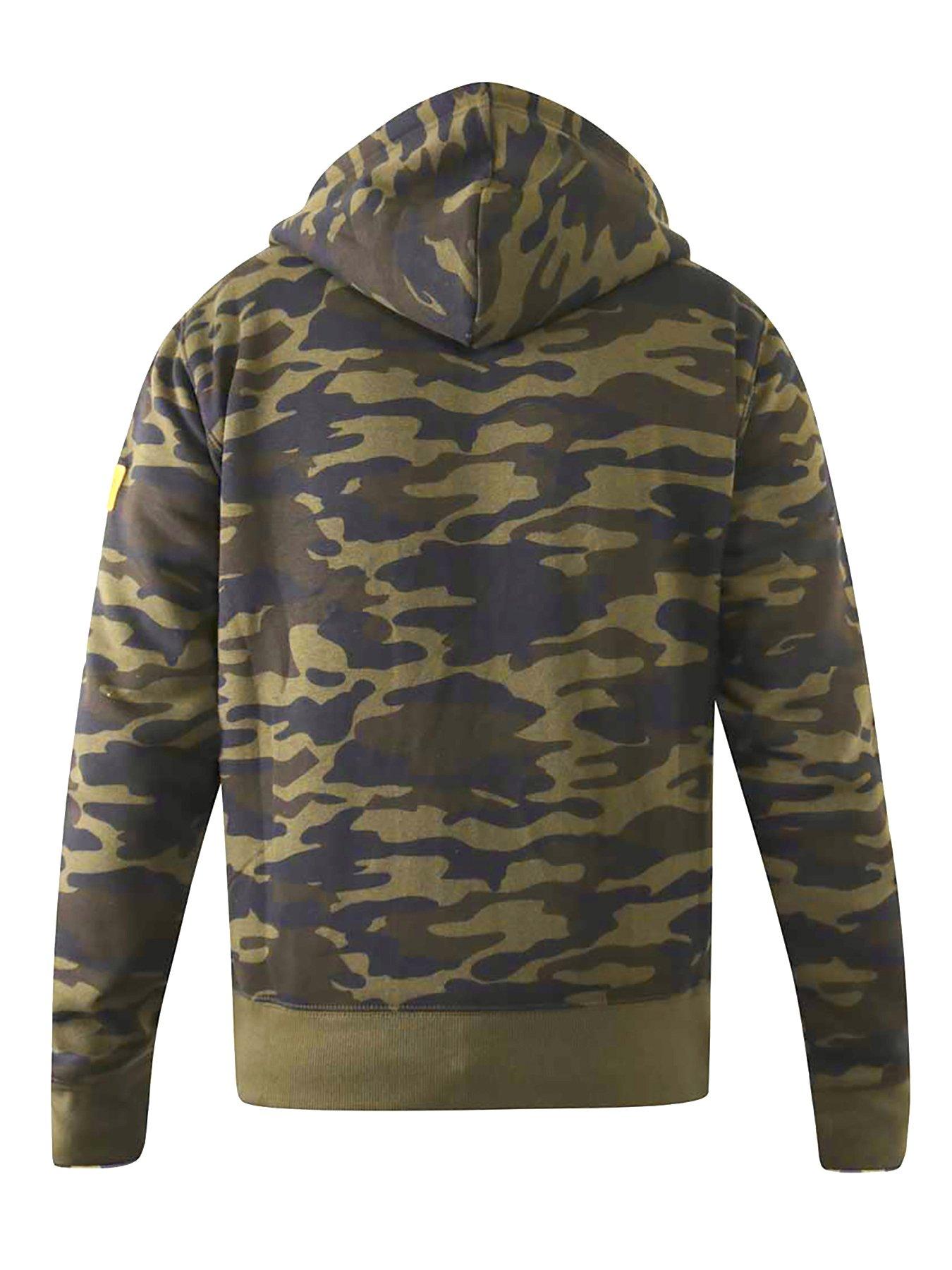 Image 3 of 4 of D555 Regent Camo Zip Through Hoody - Green