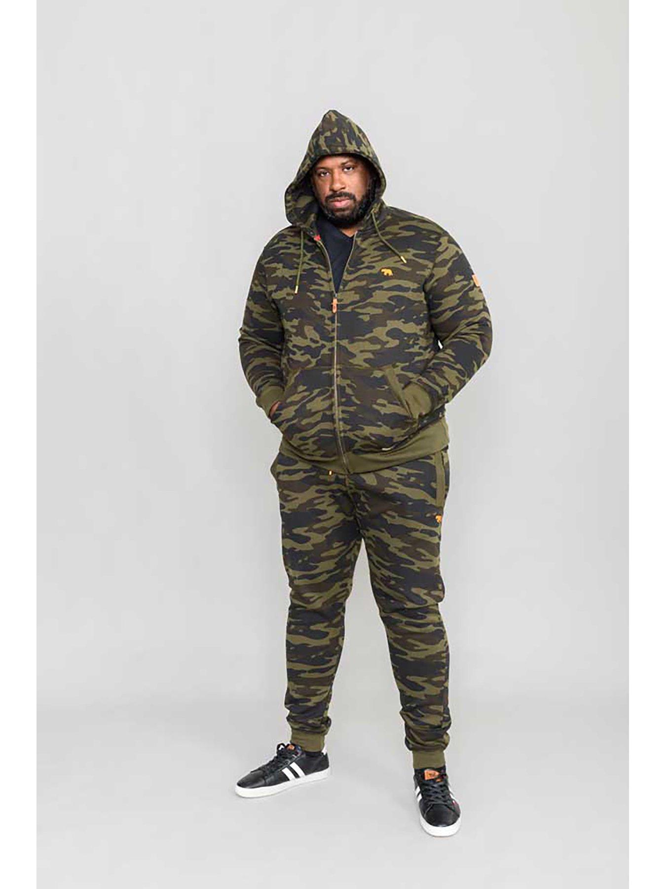 Image 4 of 4 of D555 Regent Camo Zip Through Hoody - Green