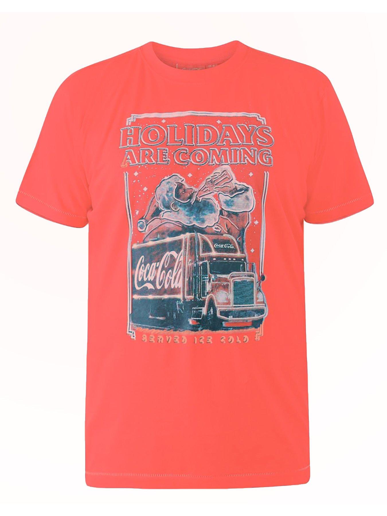 Image 2 of 4 of D555 Dalton Official Coca-Cola Christmas Print T-Shirt - Red