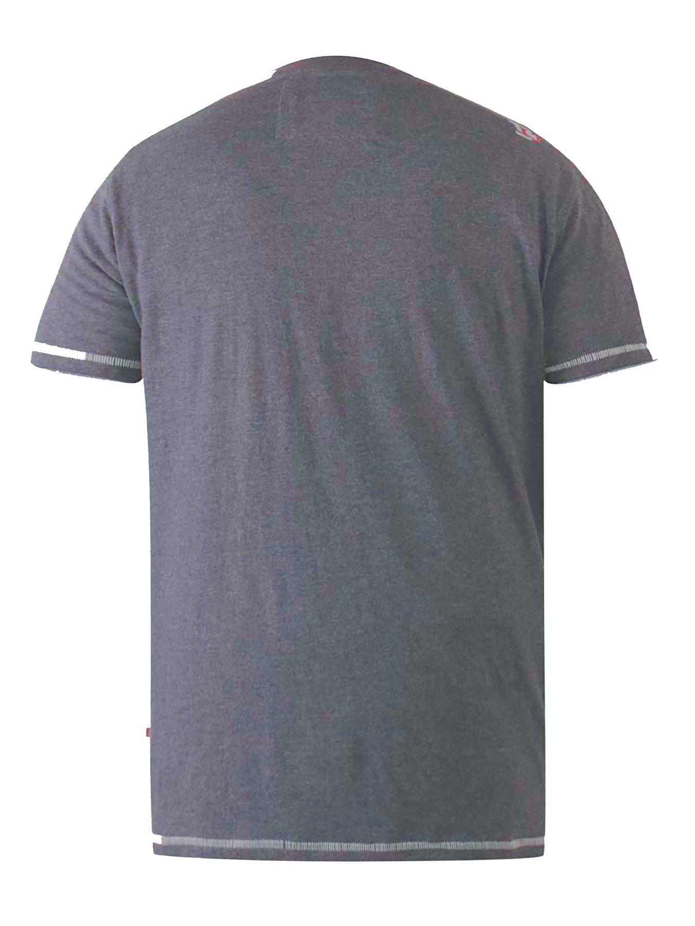 Image 3 of 4 of D555 Soho American Number Plate Print T-Shirt - Grey