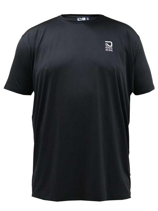 stillFront image of d555-wembley-2-dry-wear-stretch-t-shirt-black