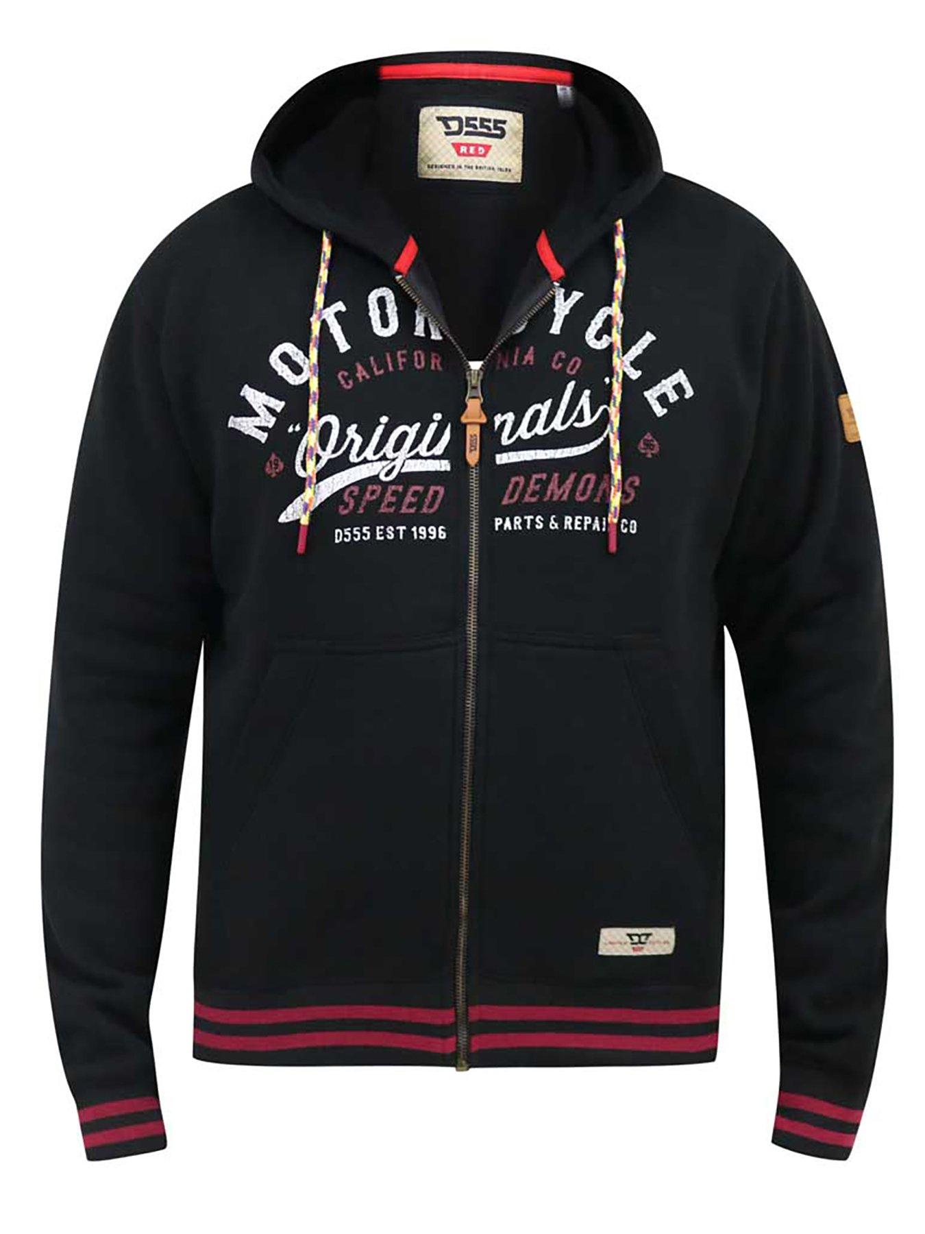  image of d555-patrick-motorcycle-chest-print-full-zip-hoody
