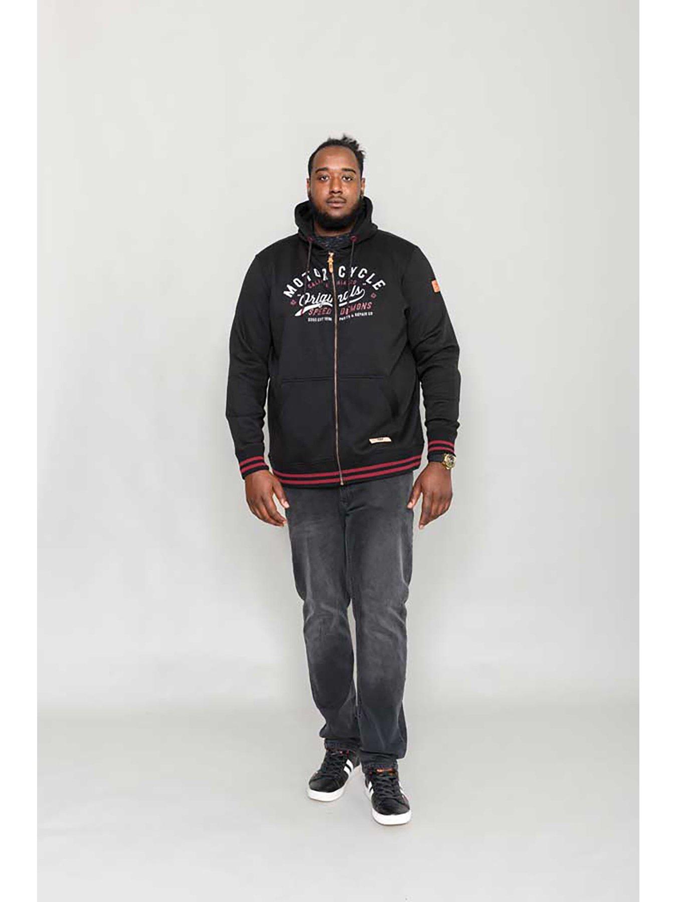  image of d555-patrick-motorcycle-chest-print-full-zip-hoody