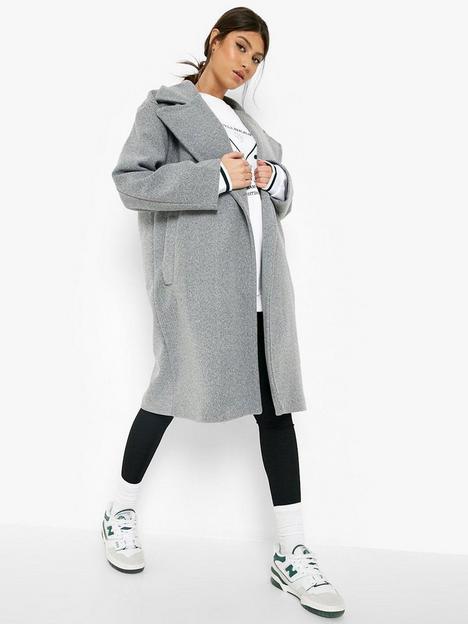 boohoo-cocoon-oversized-wool-look-coat-grey