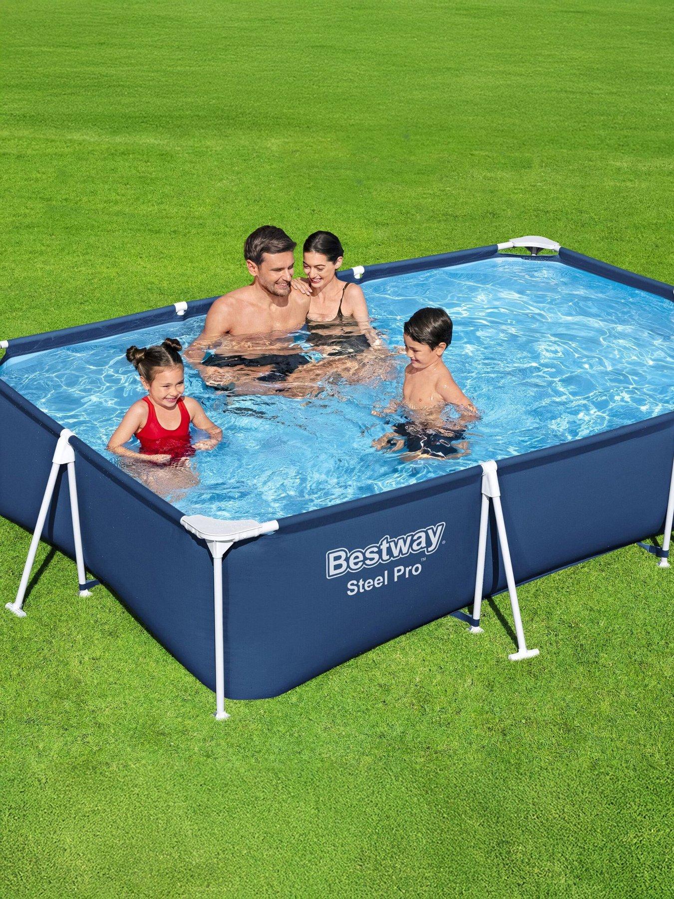  image of bestway-steel-pro-rectangular-9ft-10-inch-x-6ft-7-inch-swimming-pool