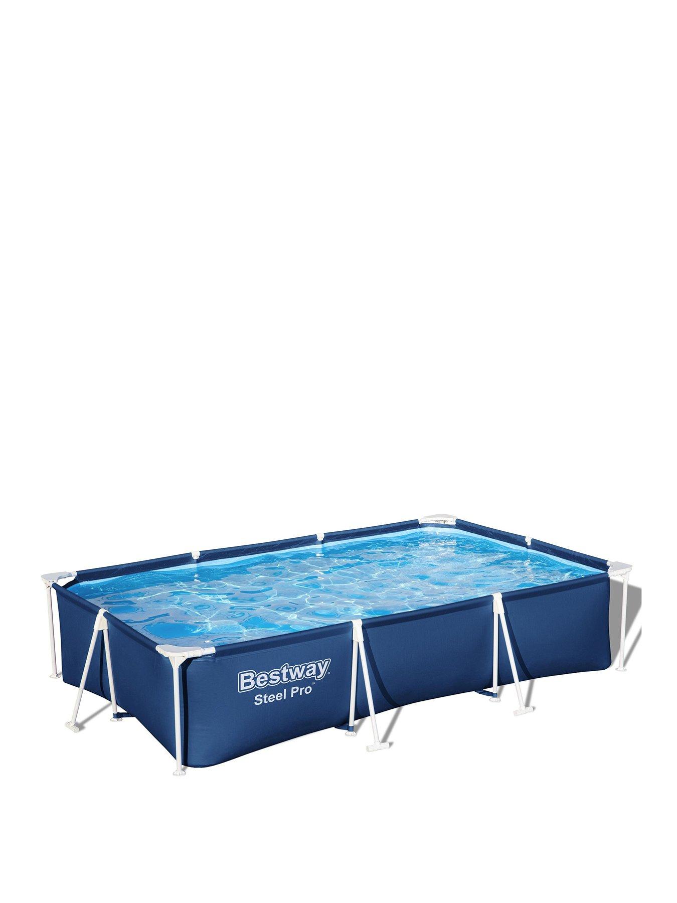  image of bestway-steel-pro-rectangular-9ft-10-inch-x-6ft-7-inch-swimming-pool