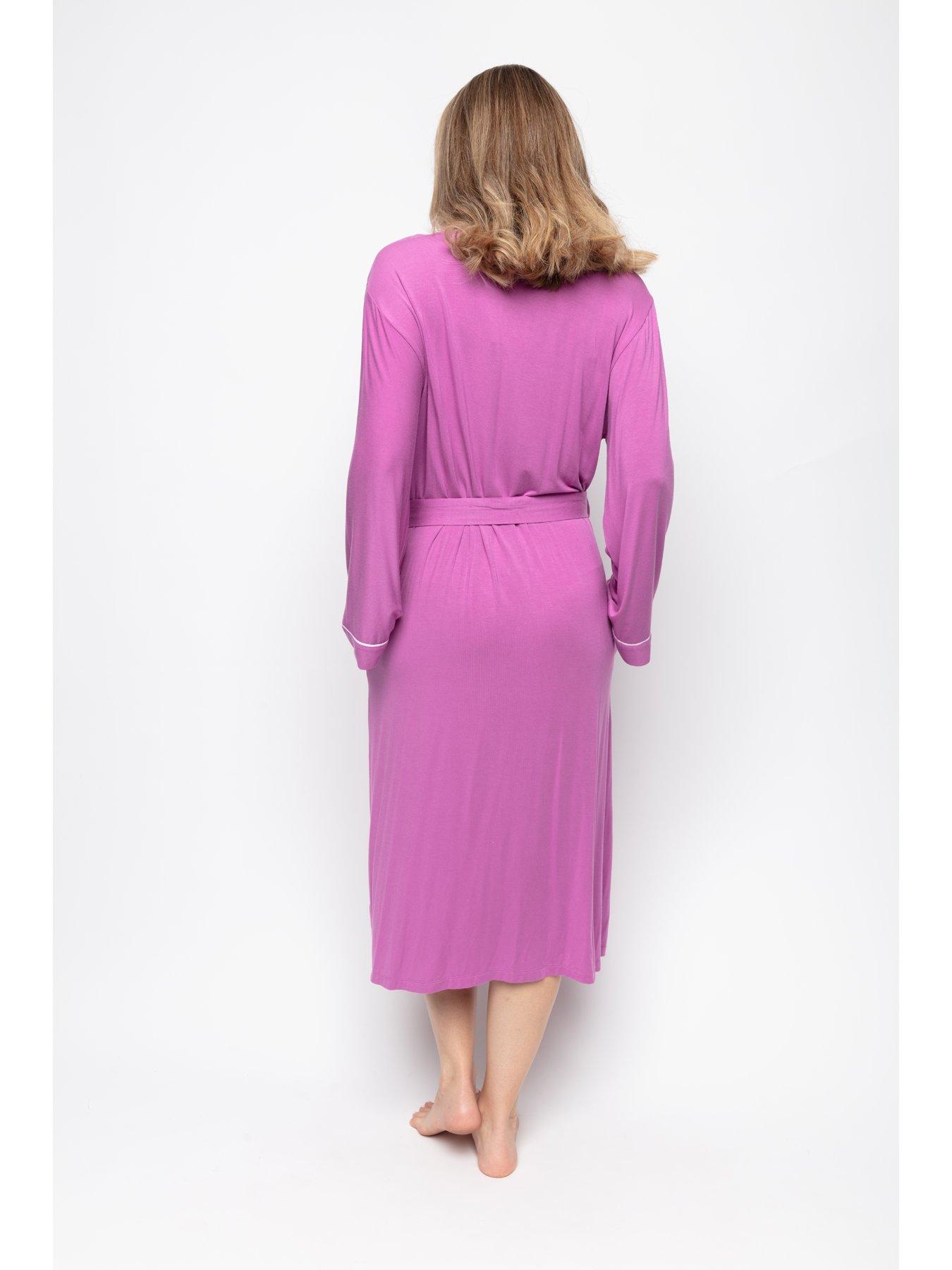 Cyberjammies Viola Jersey Long Dressing Gown Pink