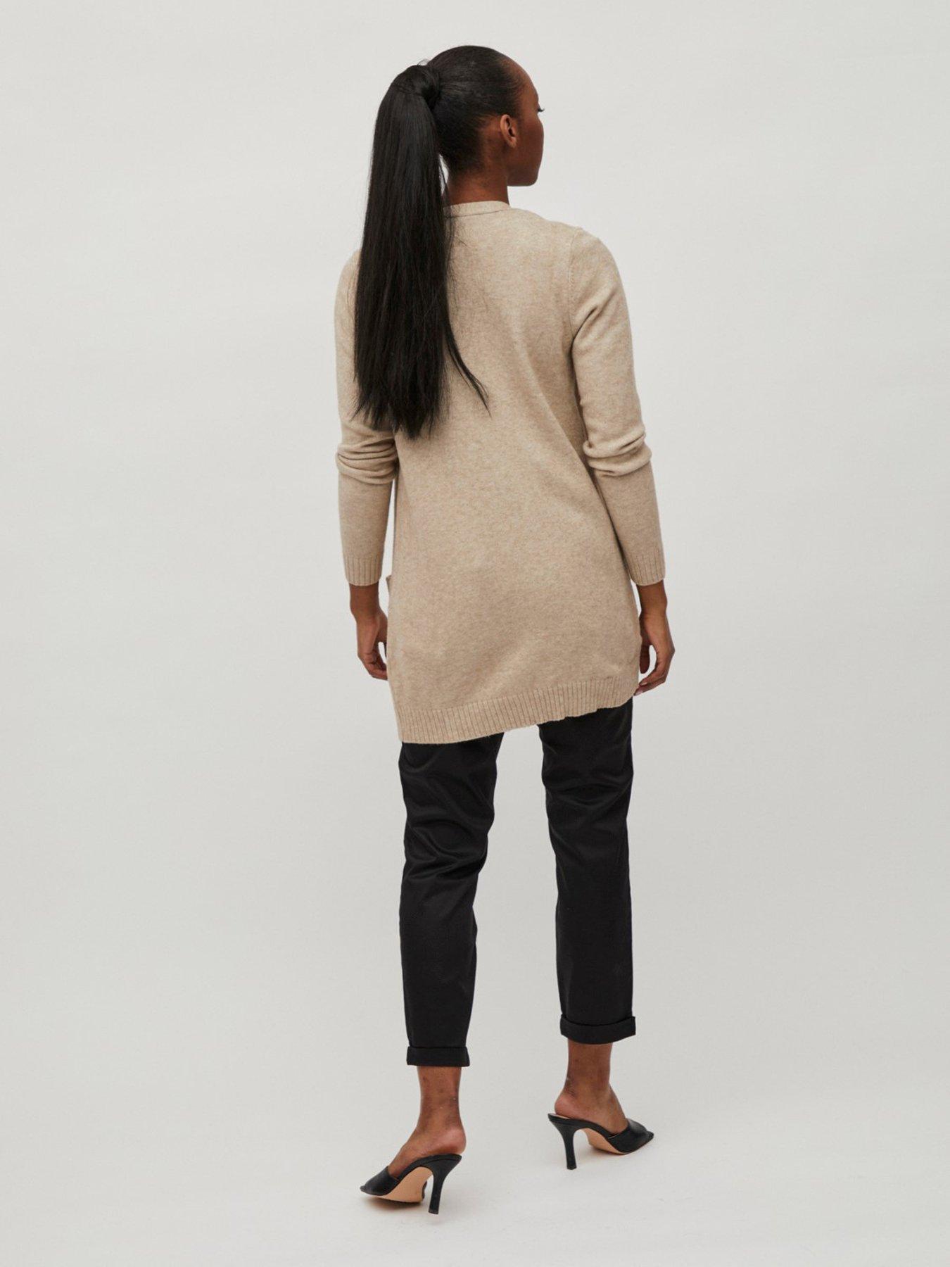 stillFront image of vila-edge-to-edge-cardigan-natural