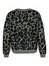  image of vila-leopard-print-knitted-jumper-greenblack