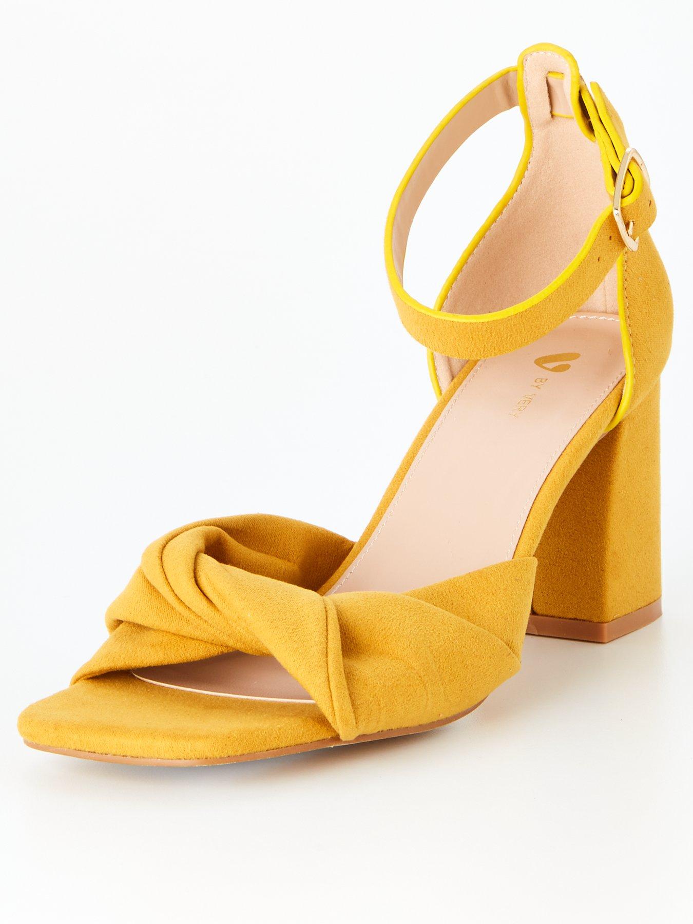 Mustard heeled hot sale sandals