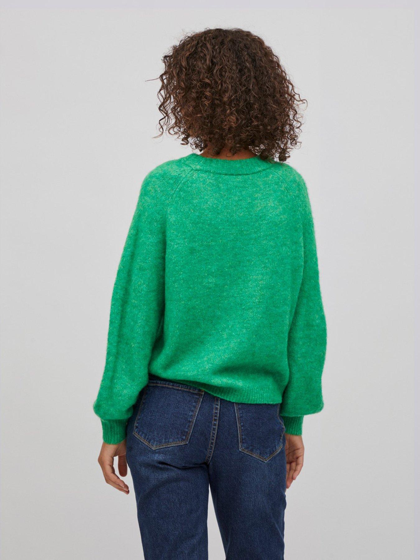  image of vila-jamina-knitted-jumper-green