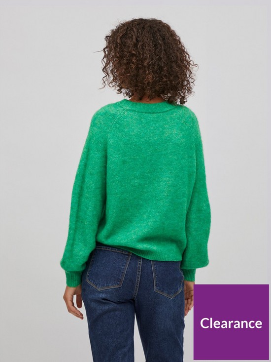 stillFront image of vila-jamina-knitted-jumper-green