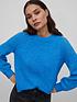  image of vila-jamina-knitted-jumper-blue