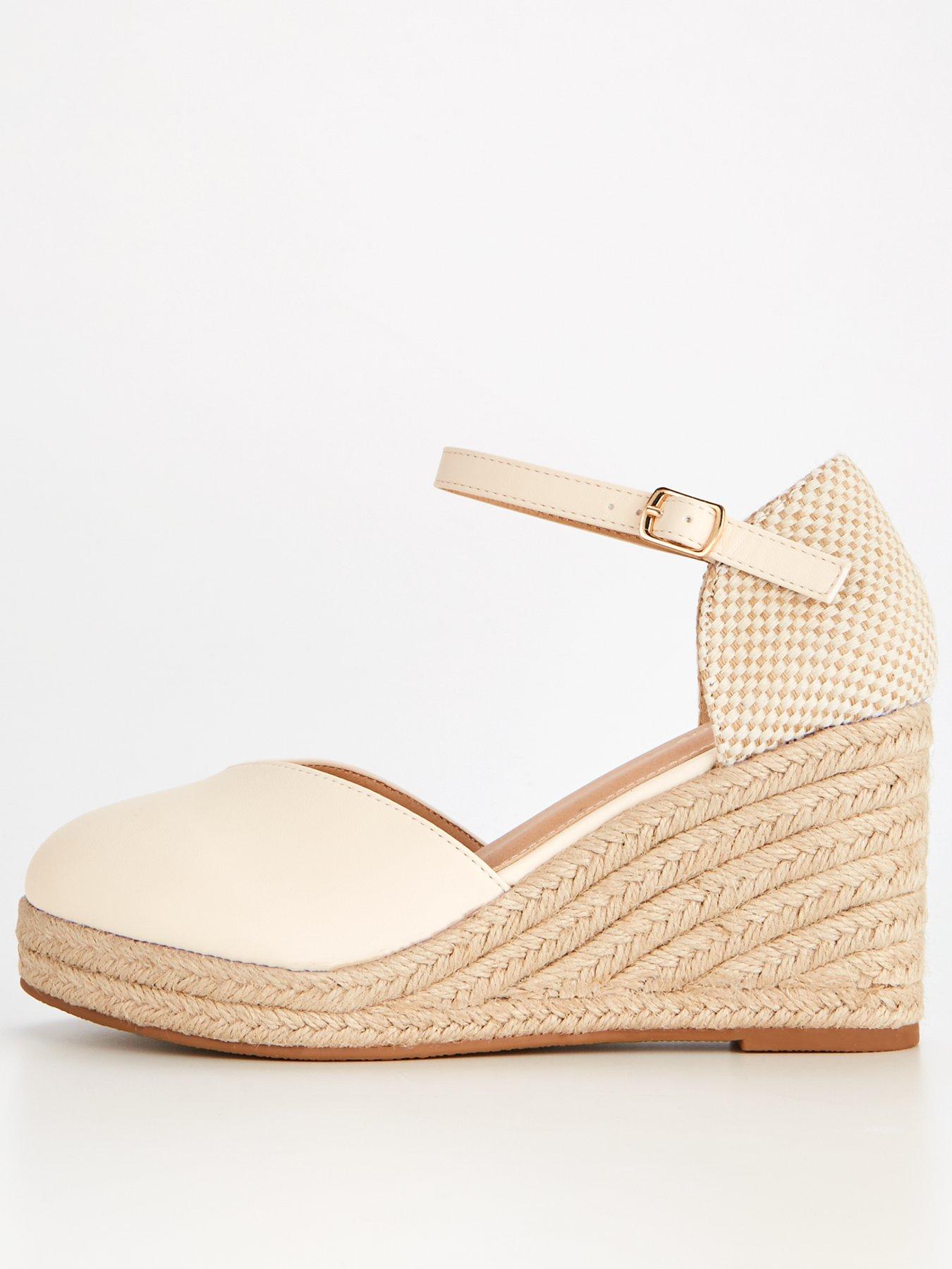 Wide fit nude on sale wedges