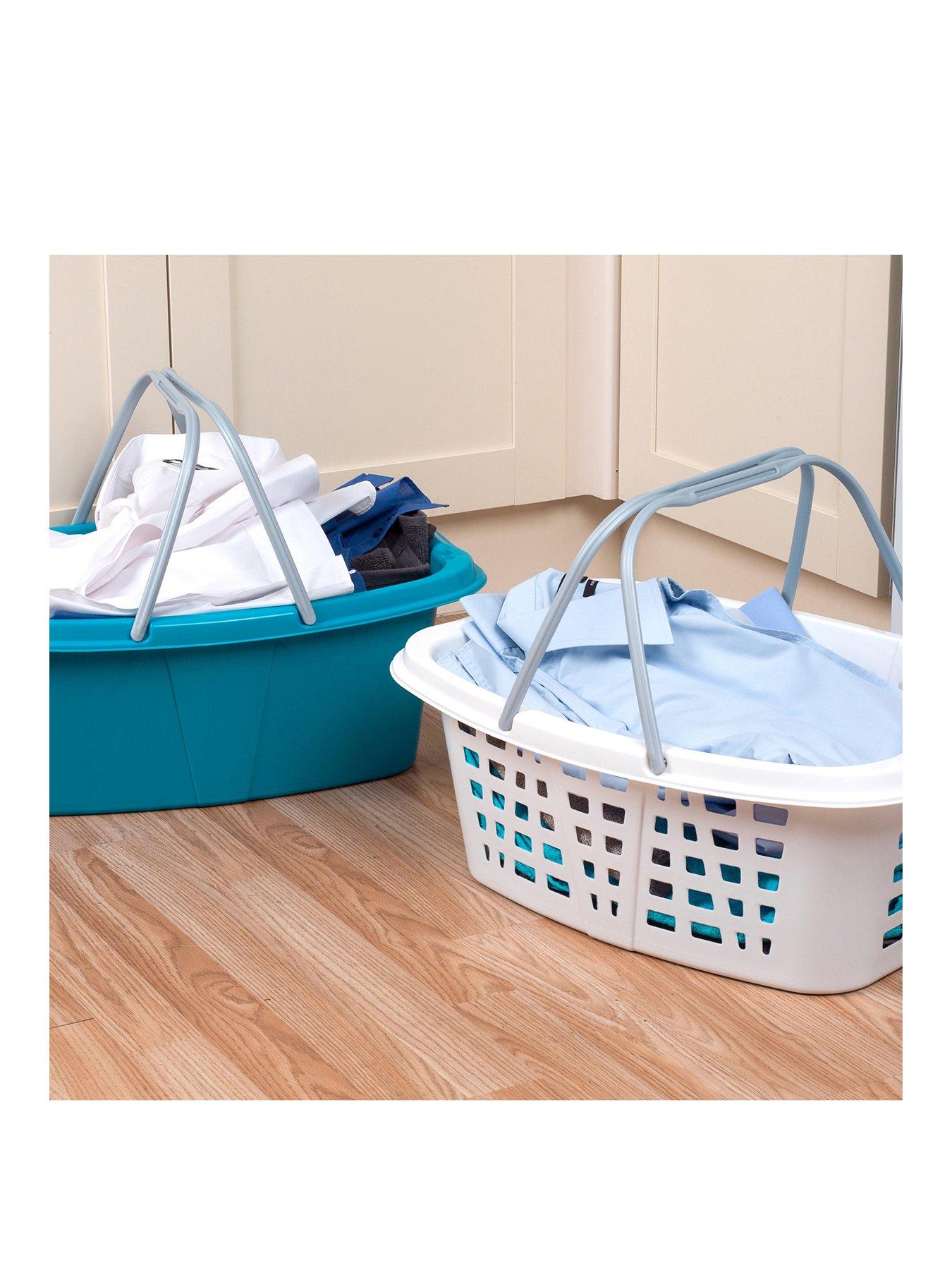 BO-038-1 Simple Houseware Foldable Laundry Hamper Basket with Lid, Grey