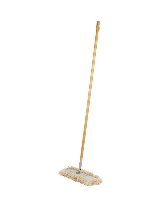 front image of salter-warm-harmony-flat-head-dusting-mop-withnbspbamboo-handle