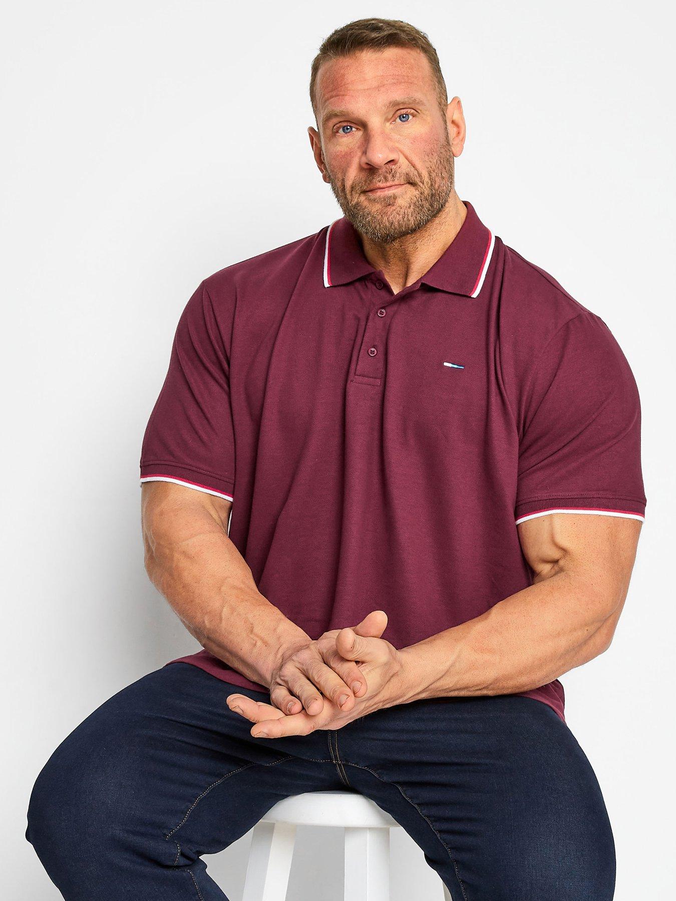  image of badrhino-bre-tipping-polo-shirt-red
