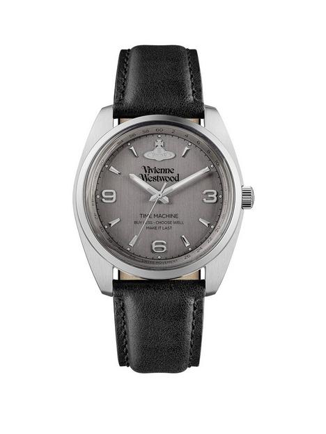 vivienne-westwood-pennington-unisex-quartz-watch-with-cool-grey-dial-black-leather-strap