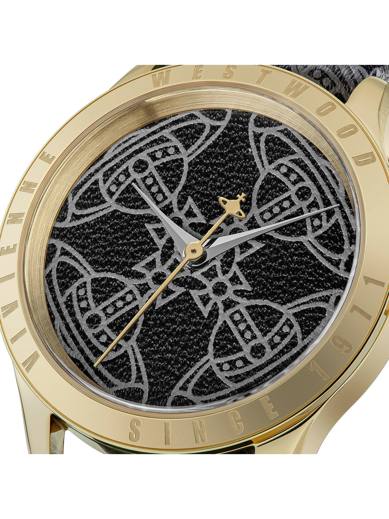  image of vivienne-westwood-berkeley-ladies-quartz-watch-with-black-dial-black-leather-strap