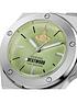  image of vivienne-westwood-leamouth-unisex-quartz-watch-with-green-dial-stainless-steel-bracelet