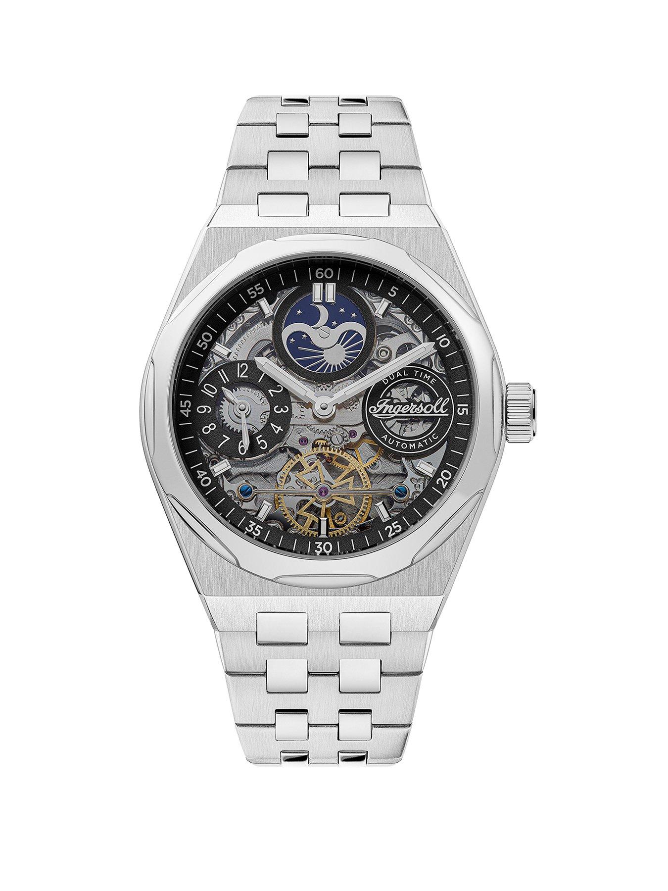 Ingersoll The Broadway Automatic Mens Watch with Black Dial and Stainless Steel Bracelet - I12901