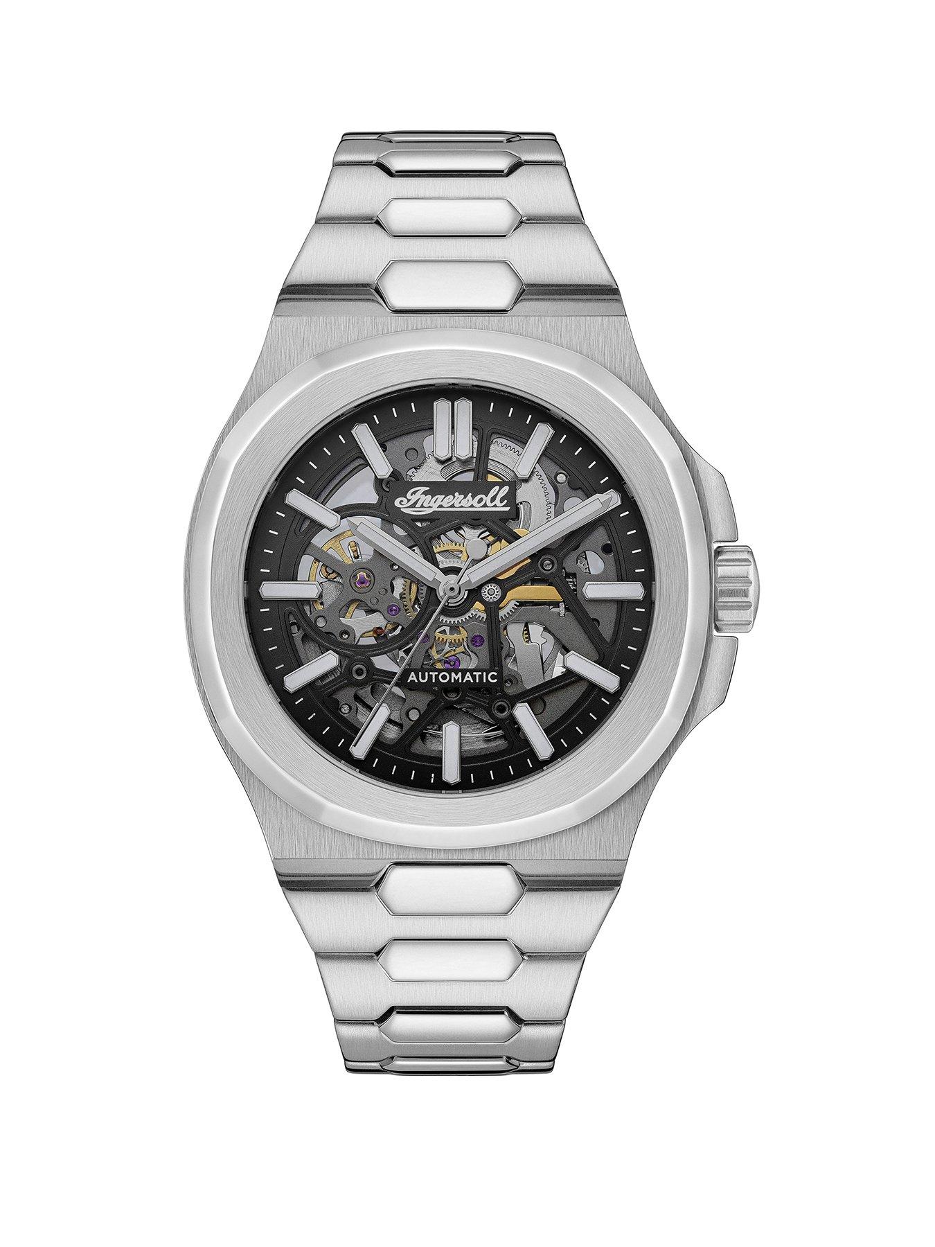 Ingersoll The Catalina Automatic Mens Watch with Black Dial and Stainless Steel Bracelet - I12501