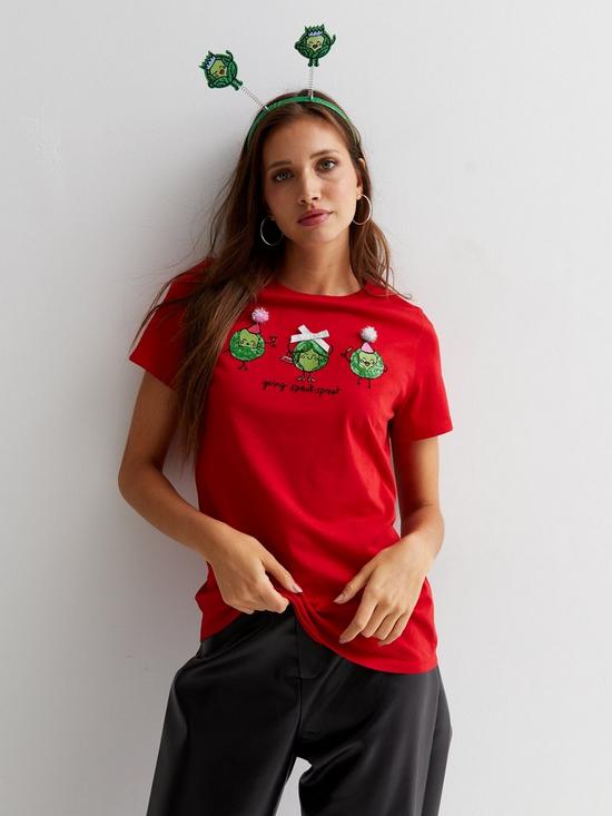 front image of new-look-bright-red-sprout-tee