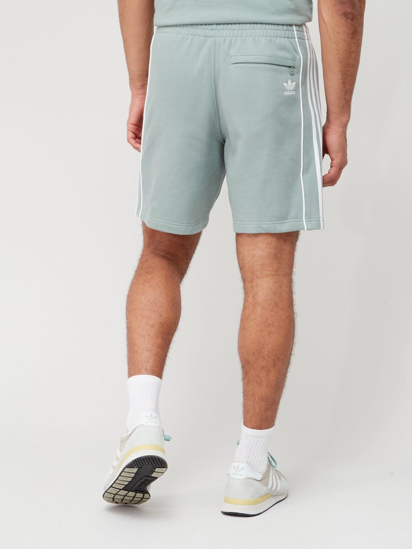 Adidas originals 3 clearance stripe jersey shorts green