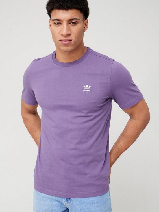 front image of adidas-originals-trefoil-essentials-t-shirt-purple