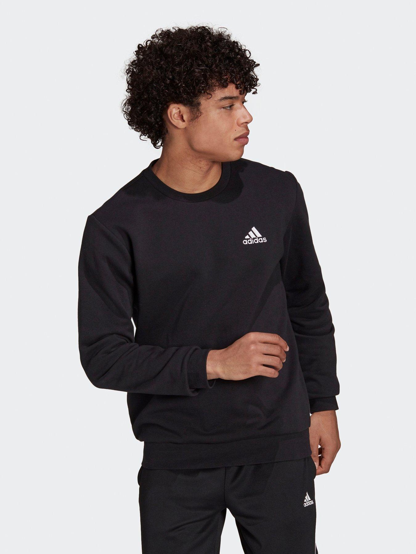 adidas Feelcozy Sweatshirt Black White Plus Size littlewoods