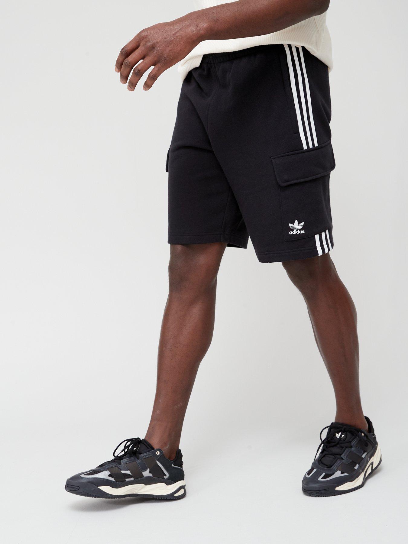 adidas Originals Adicolor Classics 3-Stripes Cargo Shorts - Black ...