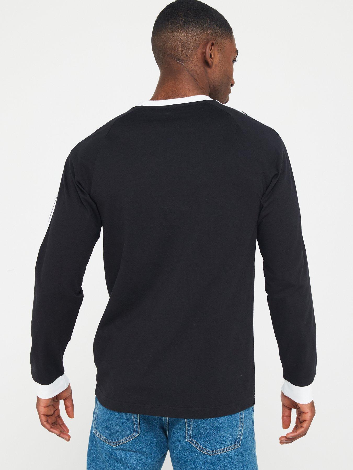 ★adidas Originals★CLASSICS 3-STRIPES L/S TEE adidas Adicolor Classics 3-Stripes Long Sleeve Tee - Black