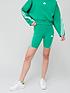 image of adidas-sportswear-womens-sportswear-3-stripe-bike-shorts-green