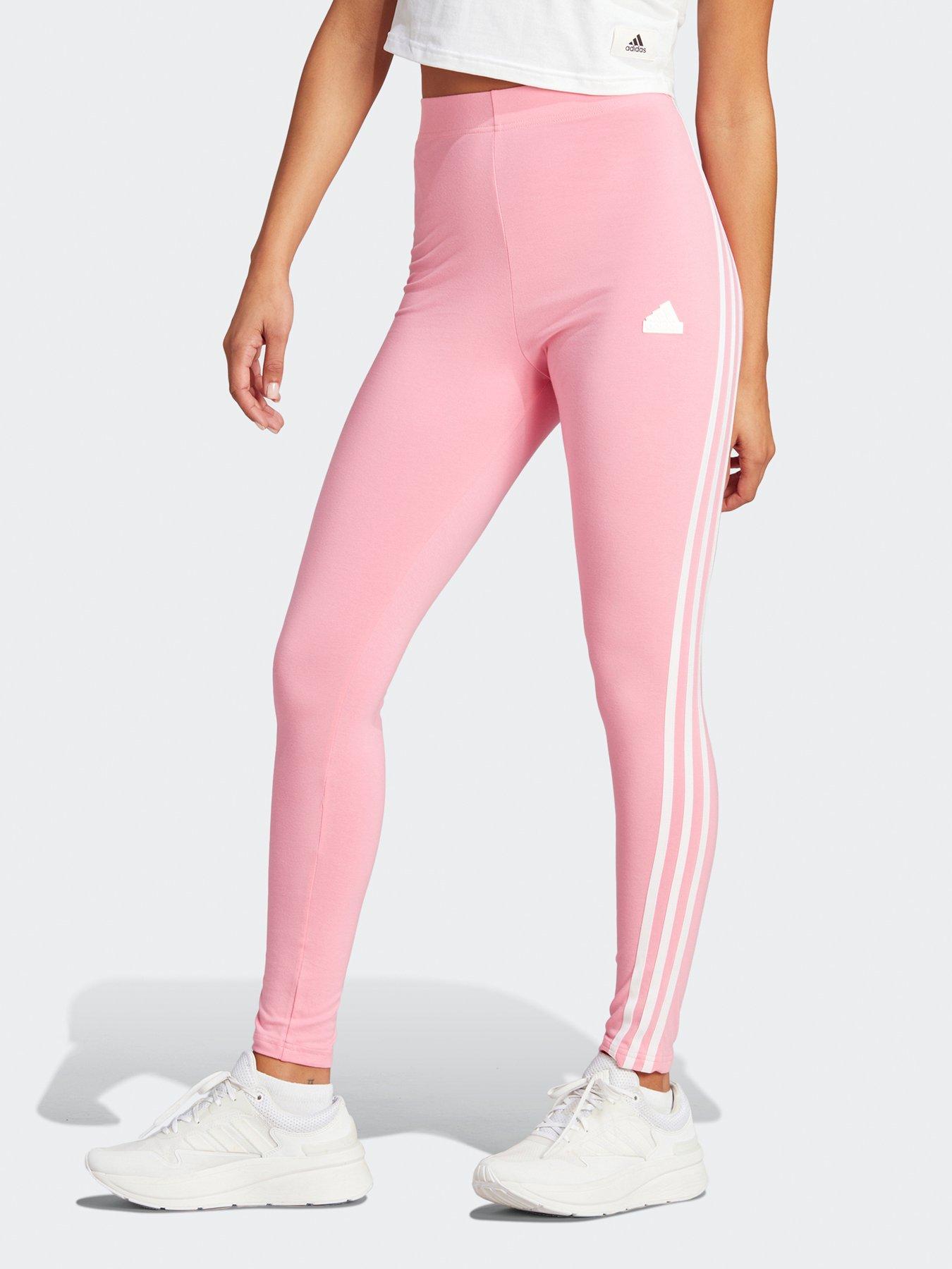 Adidas leggings pink clearance stripe