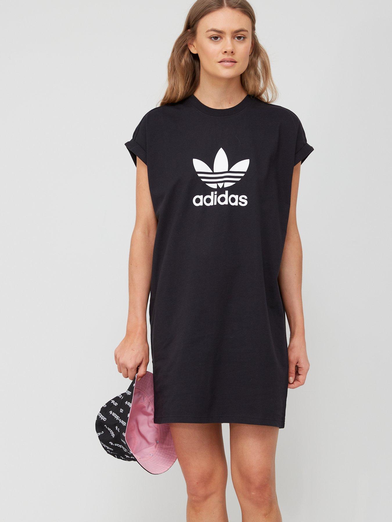 Trefoil Tee Dress Black