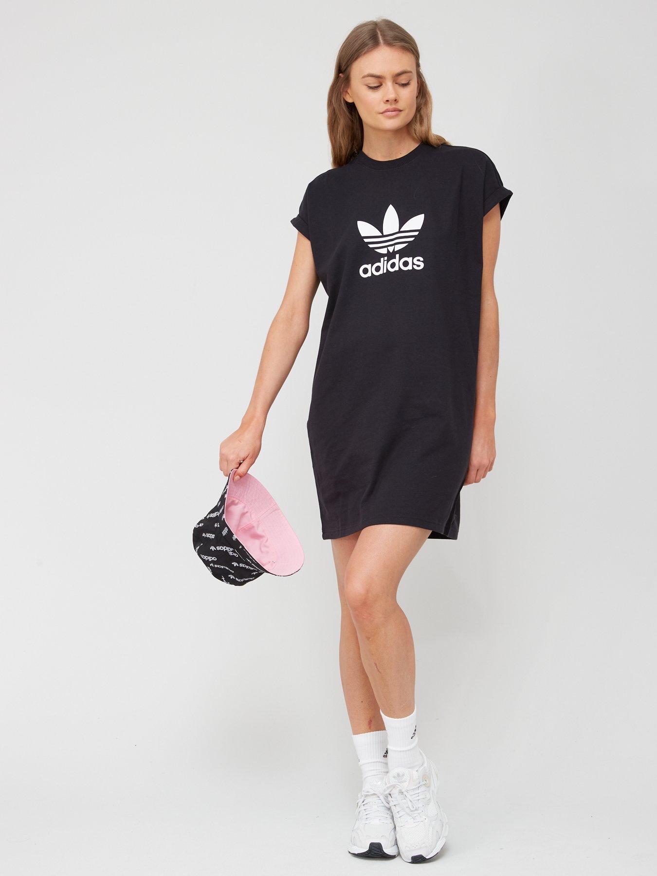 Adidas black t shirt dress on sale