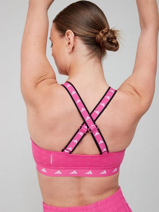 stillFront image of adidas-brand-love-sports-bra-medium-support-pink