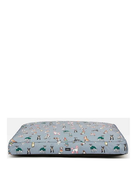 front image of joules-rainbow-dogs-mattress-large