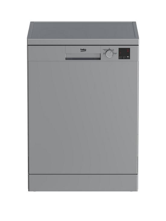front image of beko-dvn04x20s-13-place-full-size-dishwasher--nbspsilver