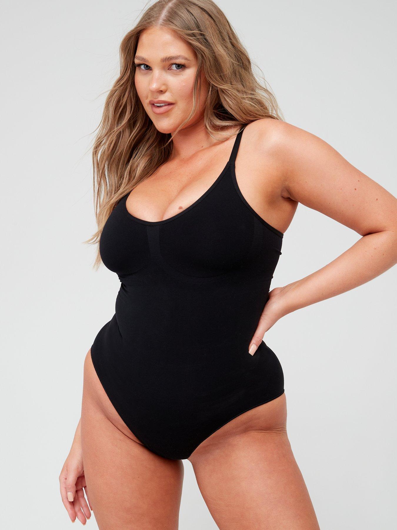 Image 5 of 6 of V by Very Shape Enhancing Seamless Bodysuit- Black