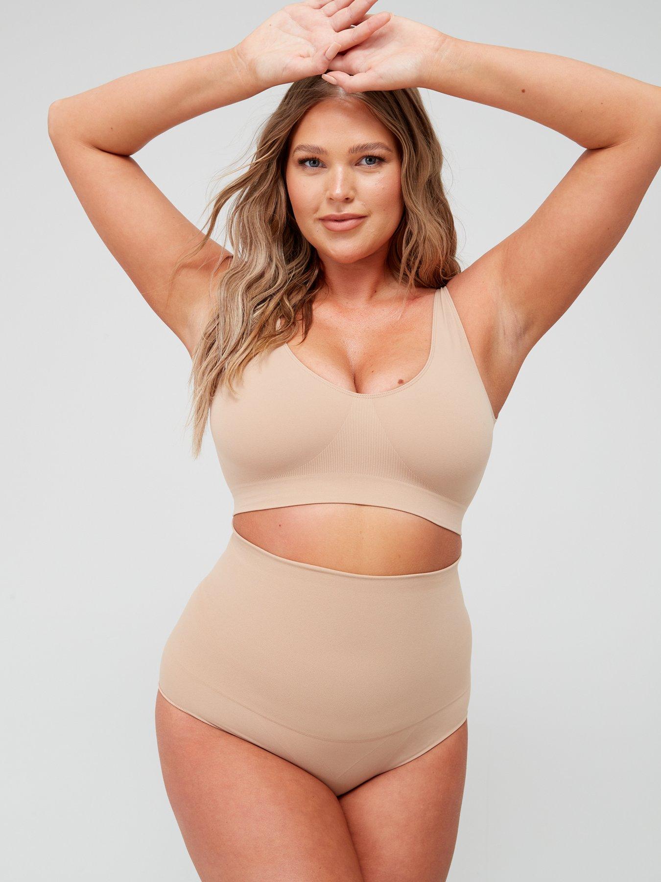 Image 5 of 6 of V by Very Shape Enhancing Seamless High Waist Brief - Beige